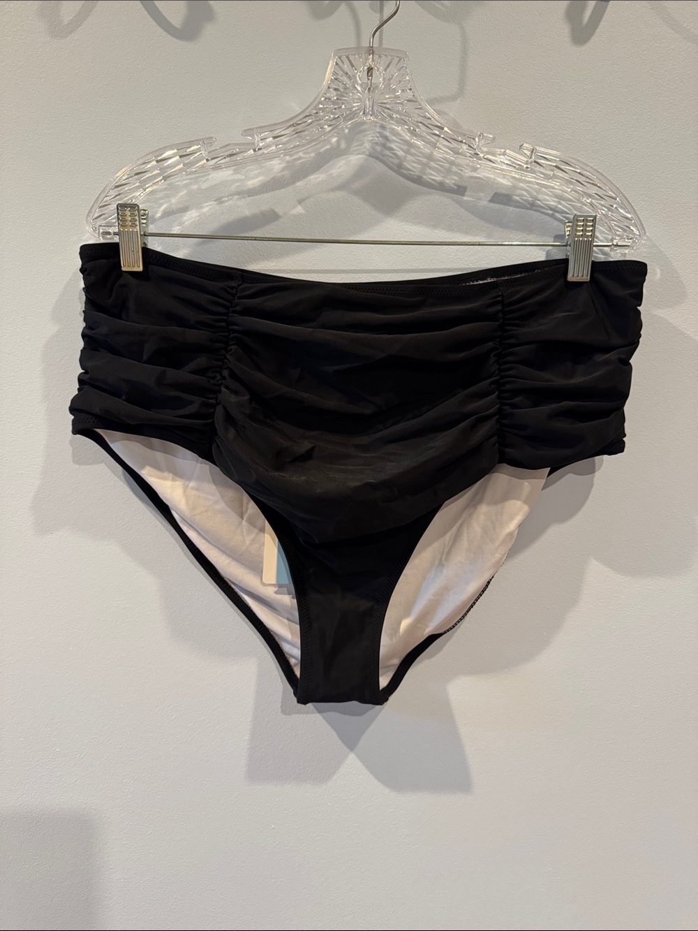 NWT Cupshe Swimsuit bottoms Black with Rushing